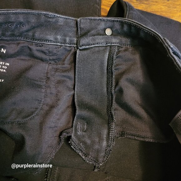 American Eagle Jeans 12 R Dream Jegging Hi Rise Tummy Control Black Wash Denim - Picture 3 of 12